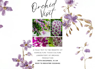 A visit to Orchid tissue culture laboratories at the Ministry of Agriculture